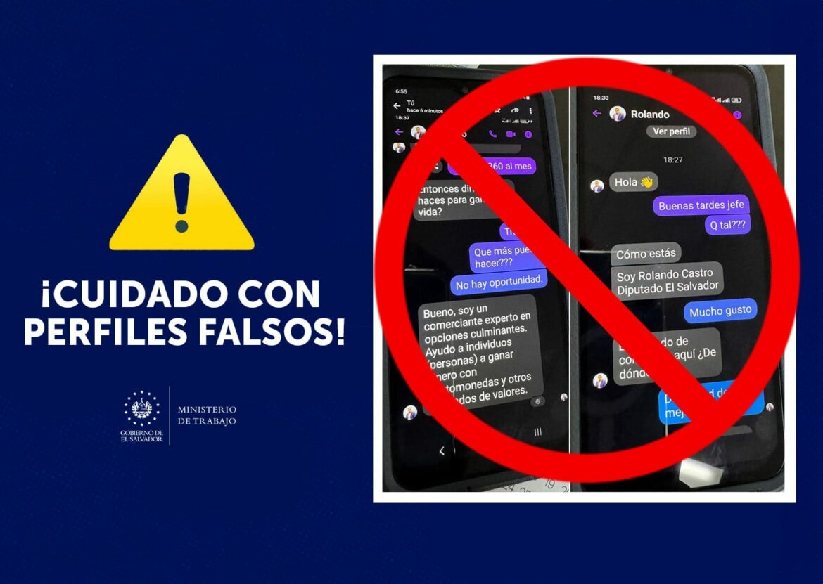 Trabajo advierte que perfiles falsos que se hacen pasar por el ministro Castro están estafando