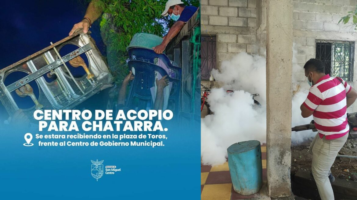 Torres habilitó la Plaza de Toros como centro de acopio de chatarra, para avanzar en la destrucción de criaderos de zancudos