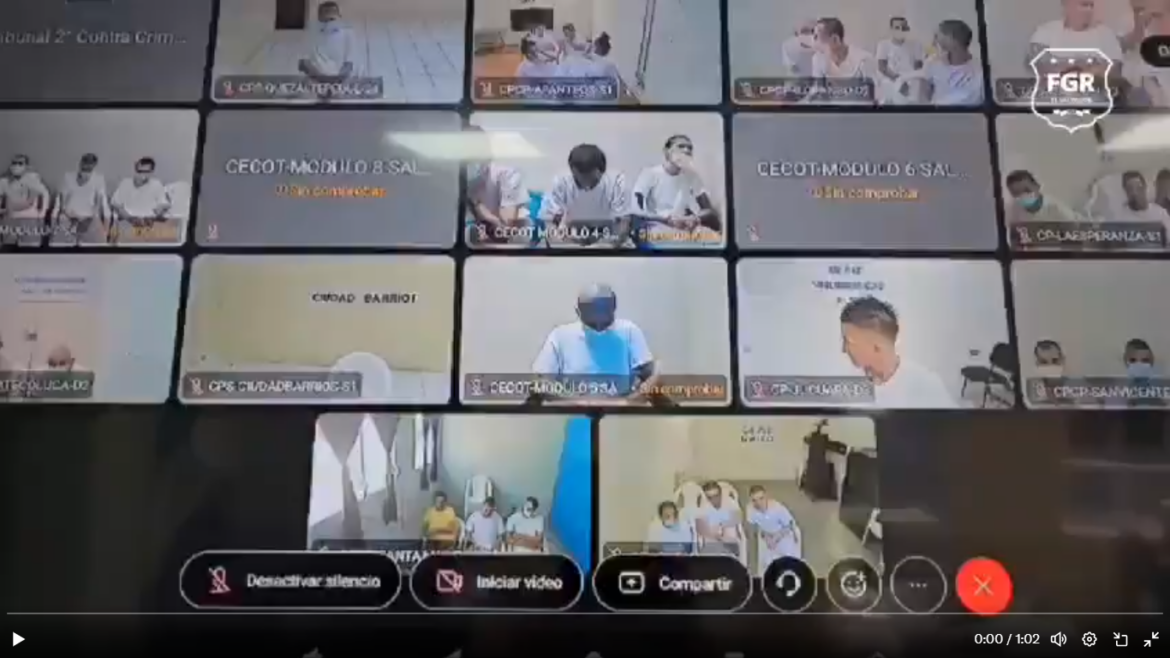78 pandilleros de la MS enfrentan juicio por 37 crímenes cometidos, entre ellos homicidio, portación ilegal de armas y extorsión
