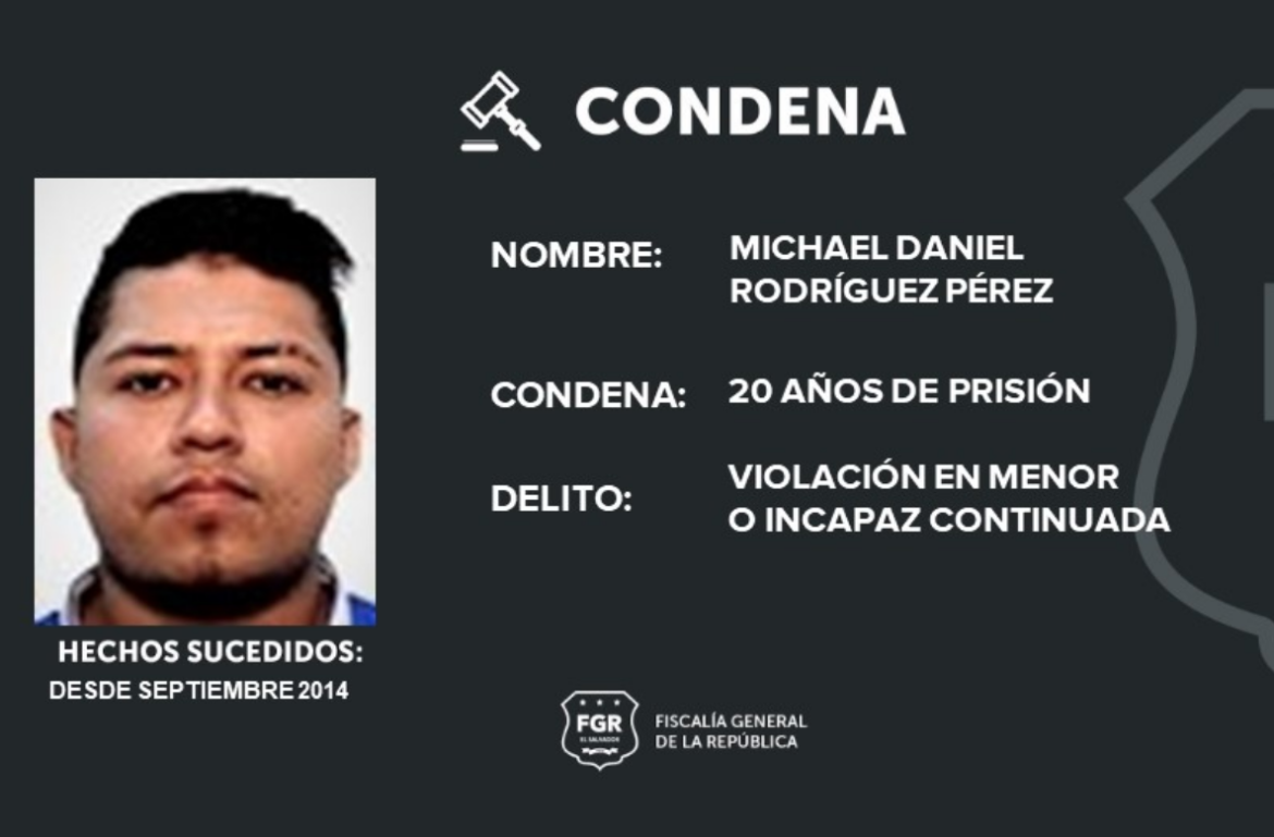 20 años de prisión a pandillero de la MS acusado de violar a una niña