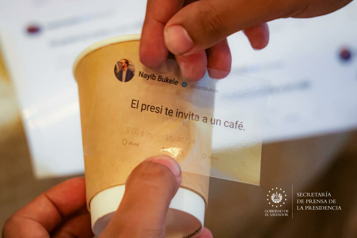 Pdte. Bukele anuncia apoyo a otros negocios «café de mi finca, gratis»