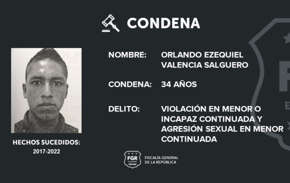 Sujeto condenado a 34 años de cárcel por los delitos de agresión sexual en menor y violación