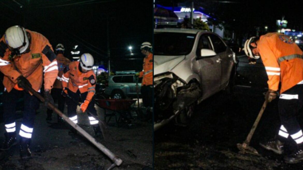 Accidente de tránsito en Escalón deja derrame de aceite