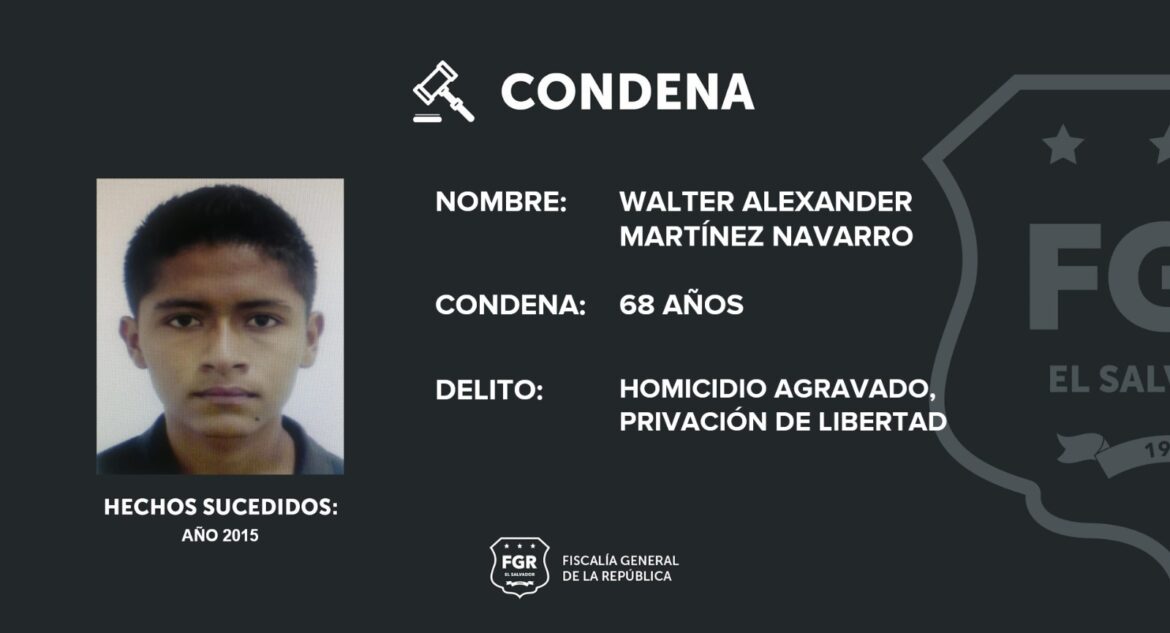 68 años de cárcel para pandillero, encargado de asesinar a los que sospechaban eran «soplones» de las autoridades