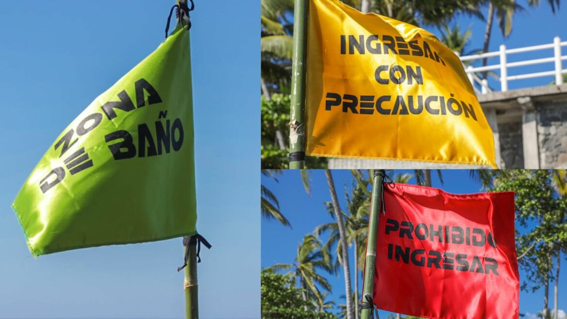 ¿Qué advierten los banderines de colores en las costas salvadoreñas?