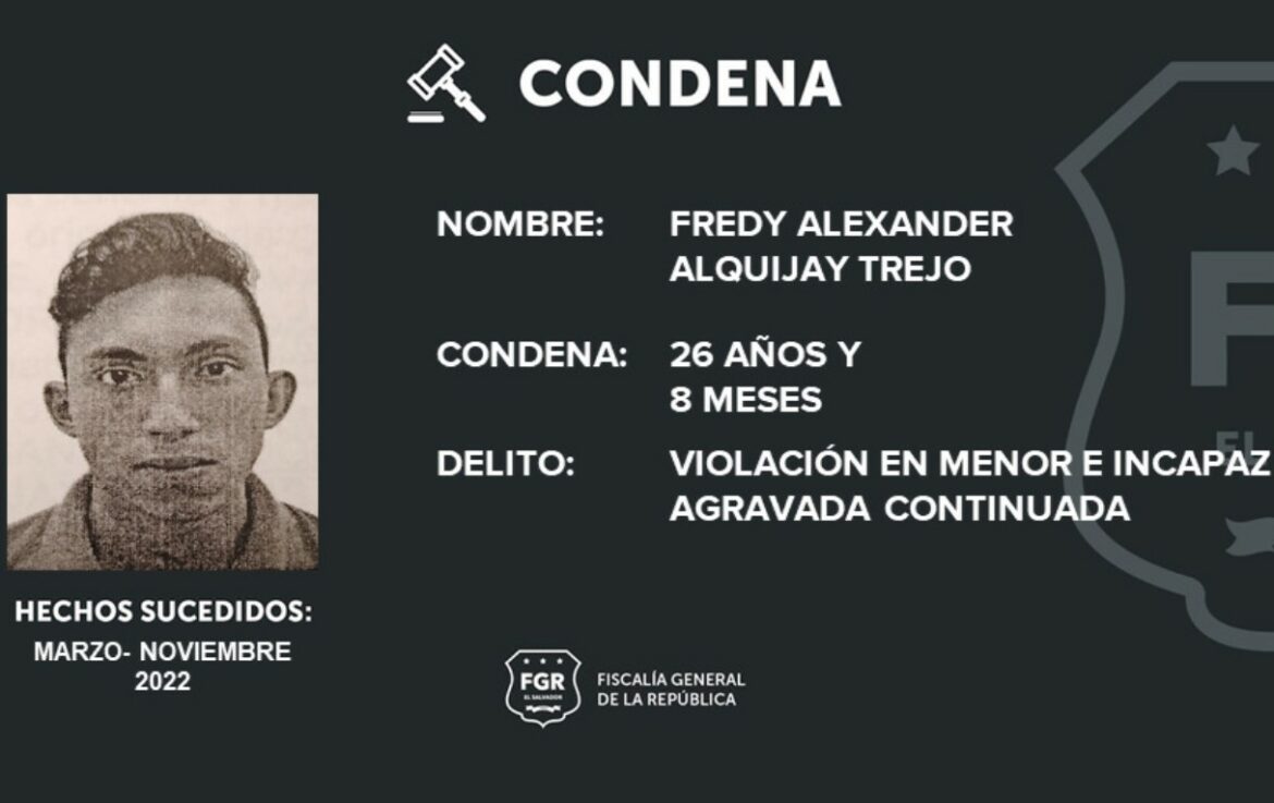 26 años de cárcel para hombre que violó a una niña menor de edad