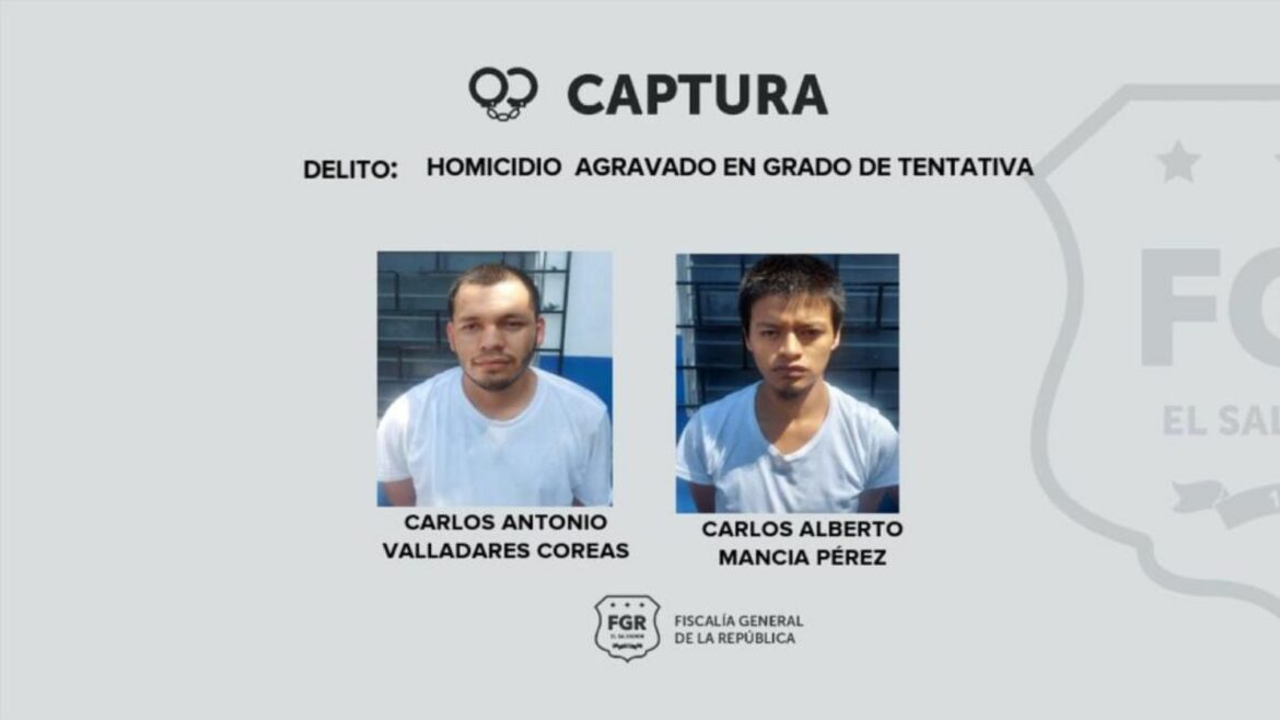 Capturan a pandilleros acusados de intento de asesinato en contra de dos agentes de la PNC