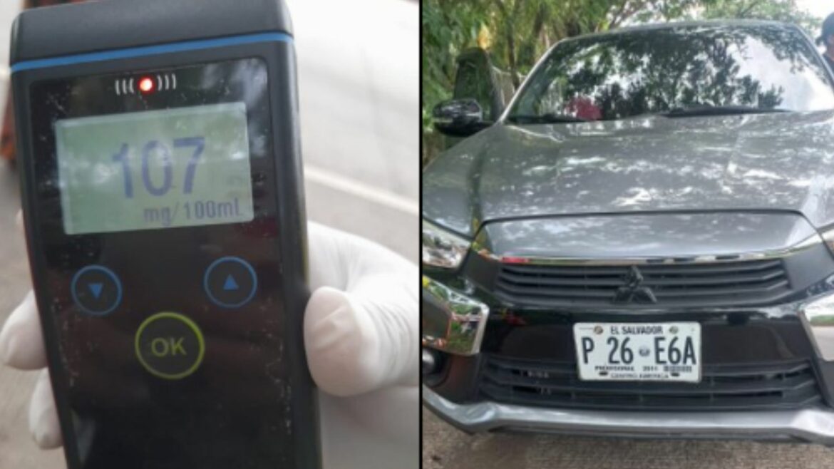 Detienen en control antidoping a conductora con 107 grados de alcohol