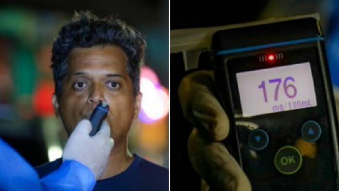 Detienen en control antidoping a conductor con más de 170 grados de alcohol