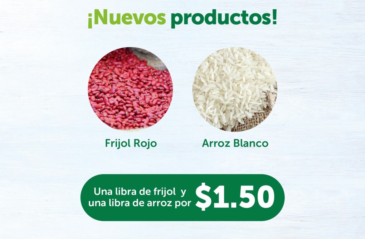 Nuevos productos en los agromercados: Libra de frijol más libra de arroz por $1.50, informó Bukele