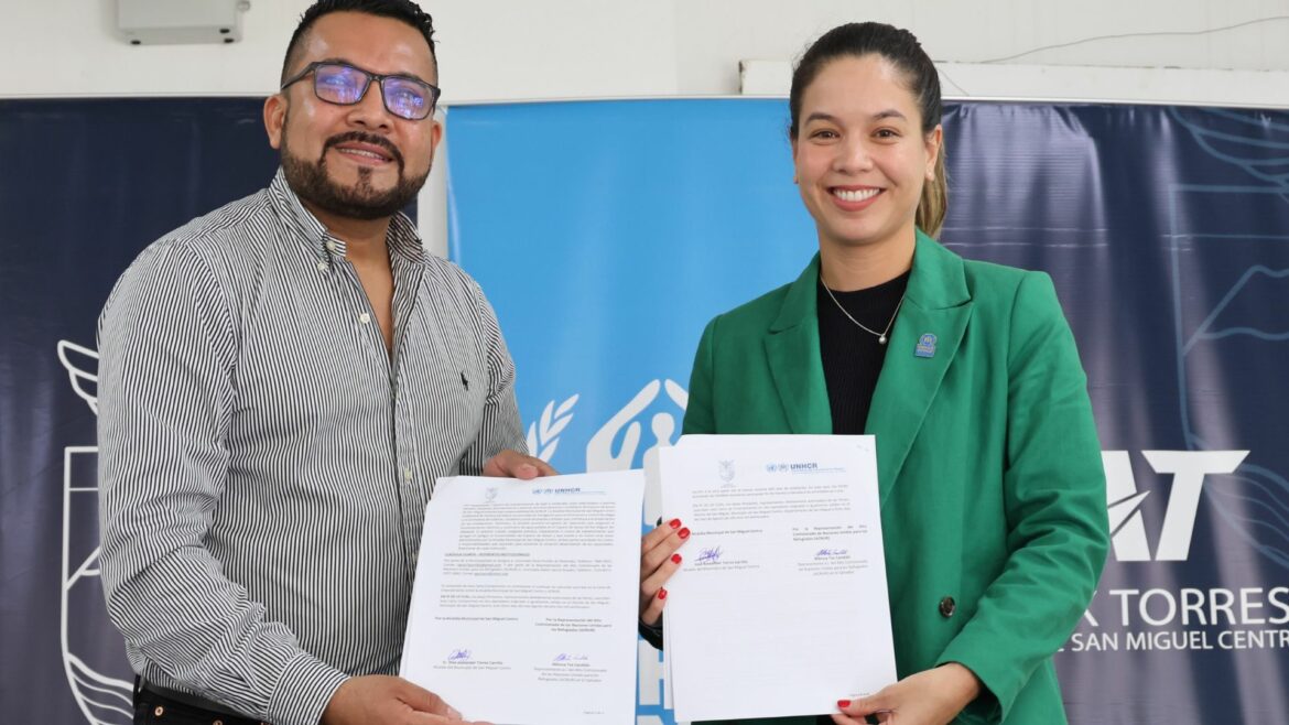 Alcaldía de San Miguel Centro firma carta de entendimiento con la ONU Refugiados para fortalecer el liderazgo local en comunidades