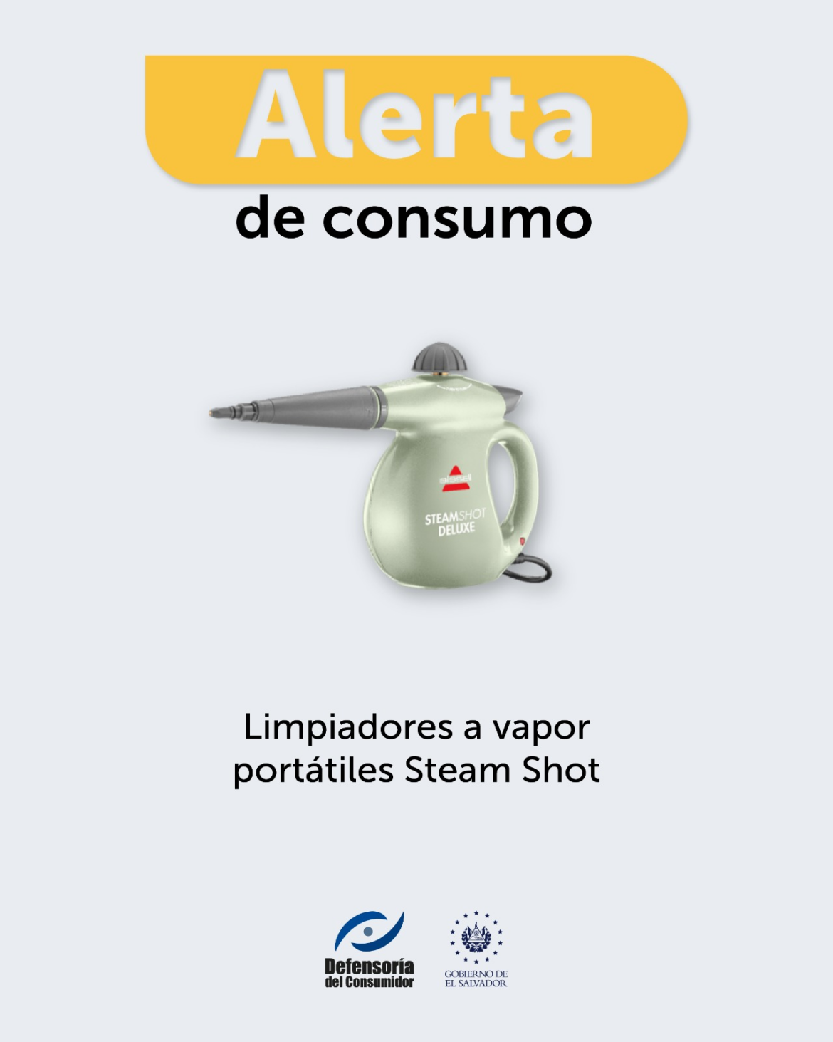 Defensoría emite alerta por riesgo de quemaduras por uso de limpiadores a vapor portátiles Steam Shot