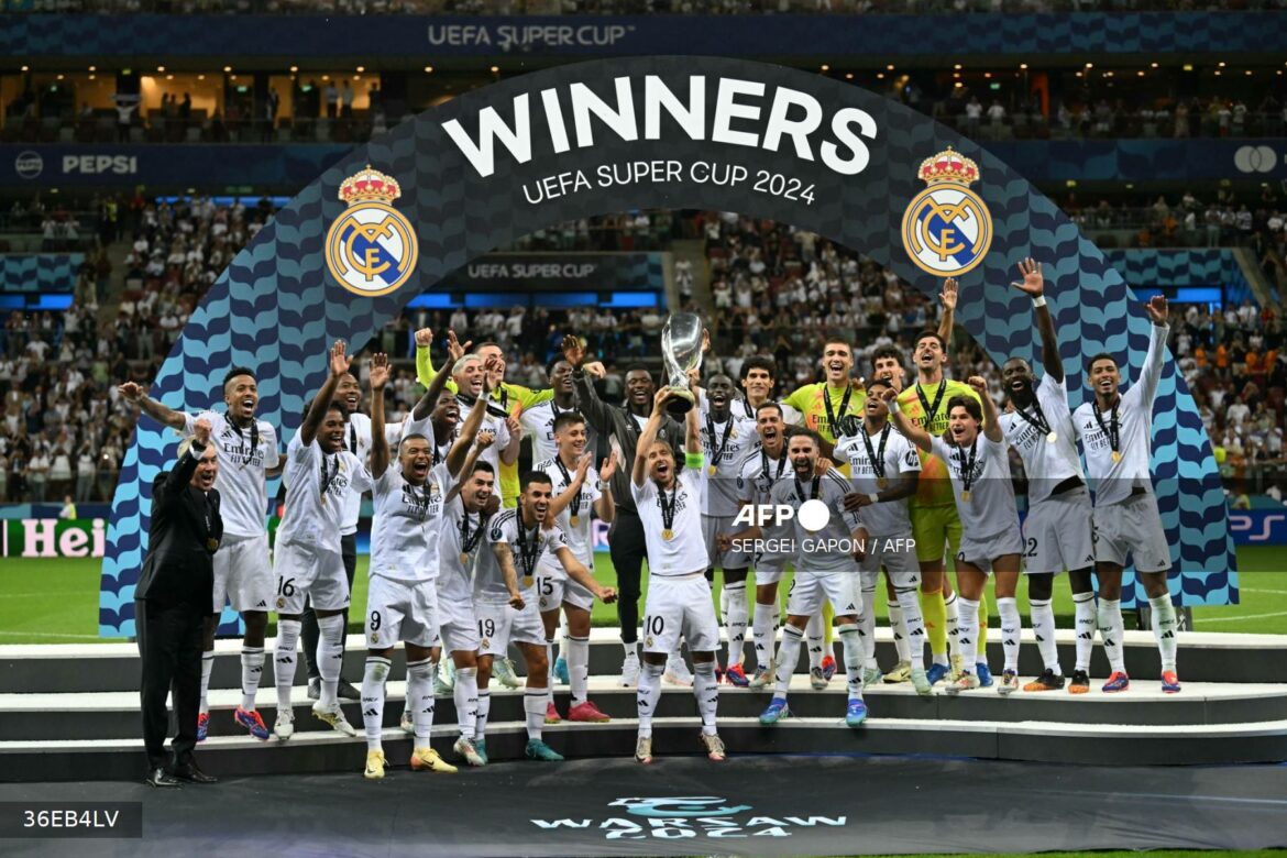 El Real Madrid celebró a lo grande el título de la Supercopa de Europa ante el Atalanta