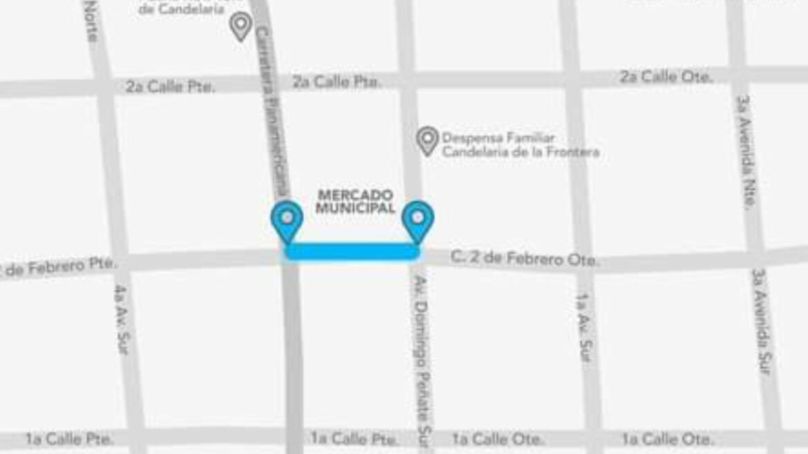 Anuncian cierre de calle en distrito de Candelaria de la Frontera por obras hidráulicas para la próxima semana