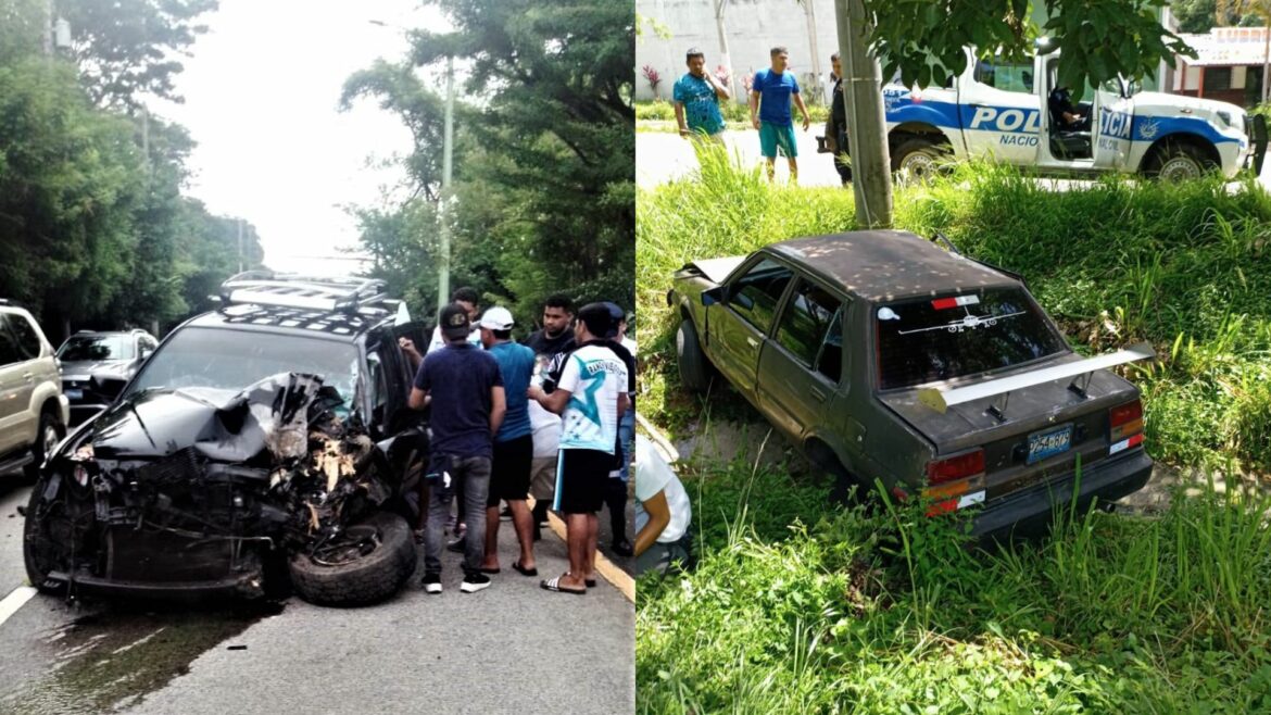Varios heridos, incluidos dos menores de edad, en accidente de tránsito en autopista a Comalapa