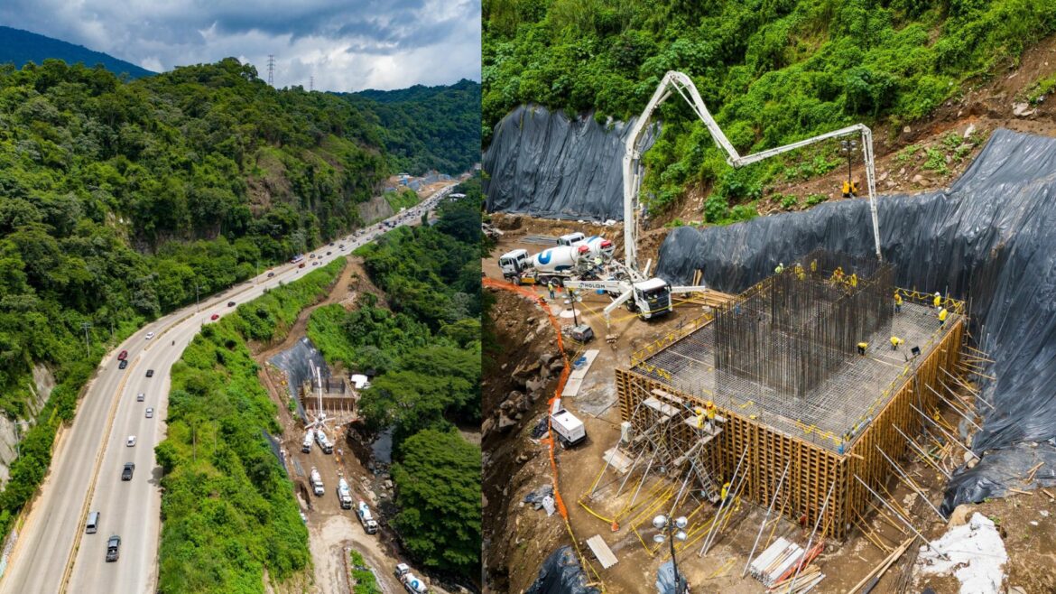 Presidente Bukele destaca los avances de la construcción del viaducto Francisco Morazán en carretera Los Chorros