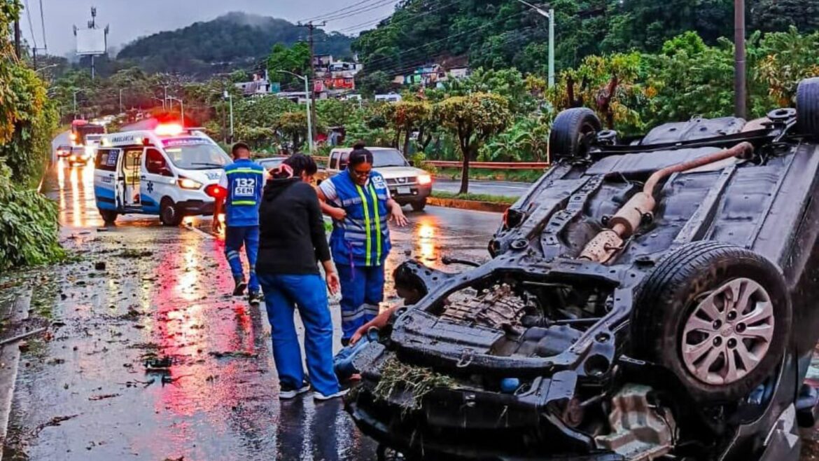 Racha de accidentes deja varios lesionados este domingo