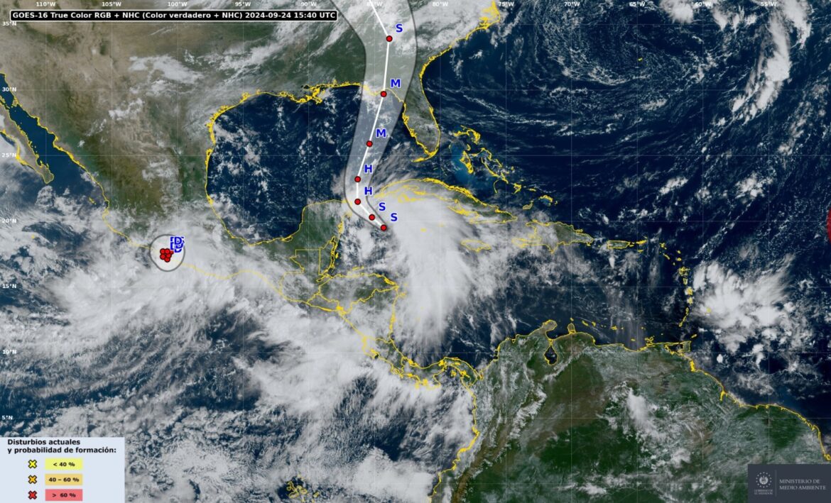 Lluvias en el país por la influencia de las Tormentas Tropicales John y Helene
