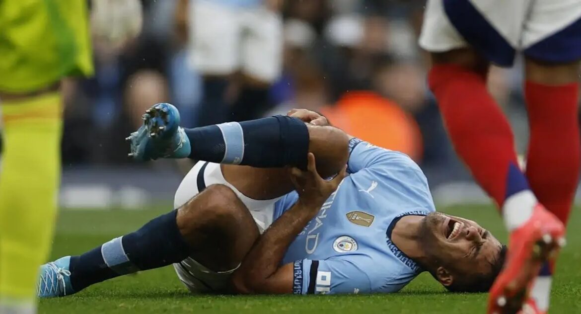El Manchester City confirma que Rodri sufre una lesión del ligamento de la rodilla