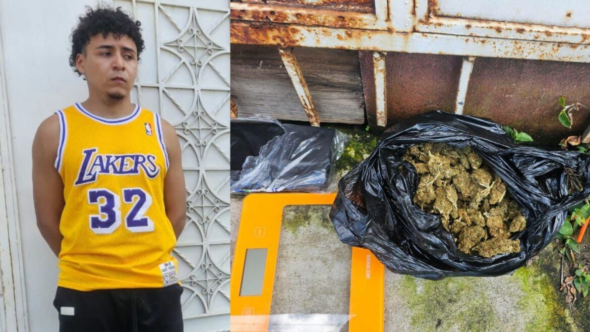 Capturan en flagrancia a sujeto con porciones de marihuana