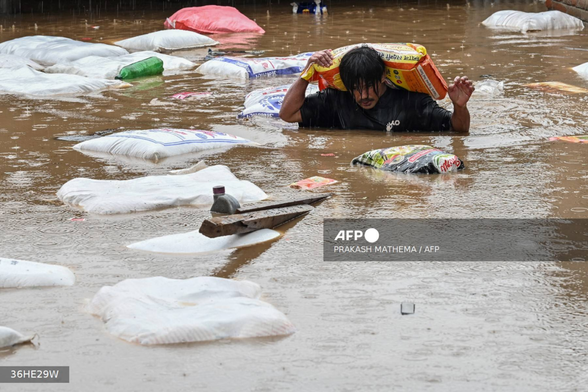 Inundaciones en Nepal dejan al menos 170 muertos