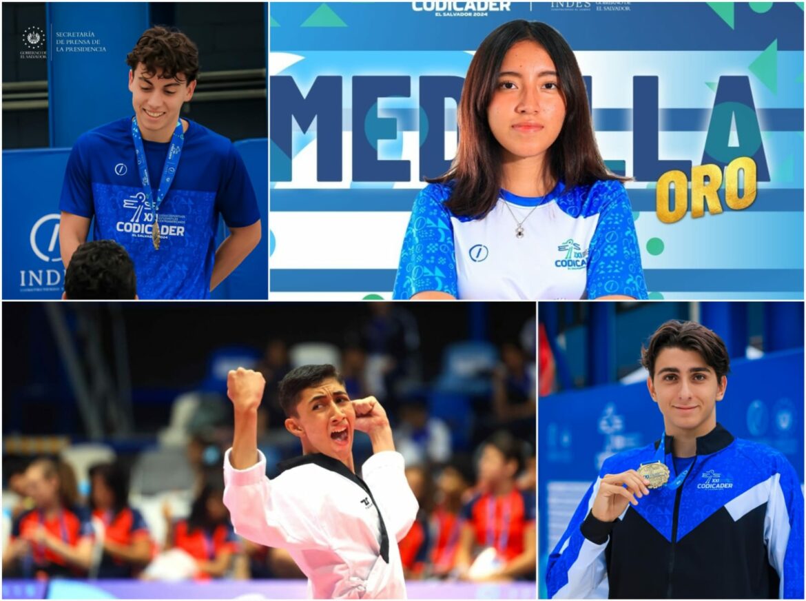 Atletas salvadoreños continúan ganando medallas de oro en el primer día de los Juegos Codicader 2024