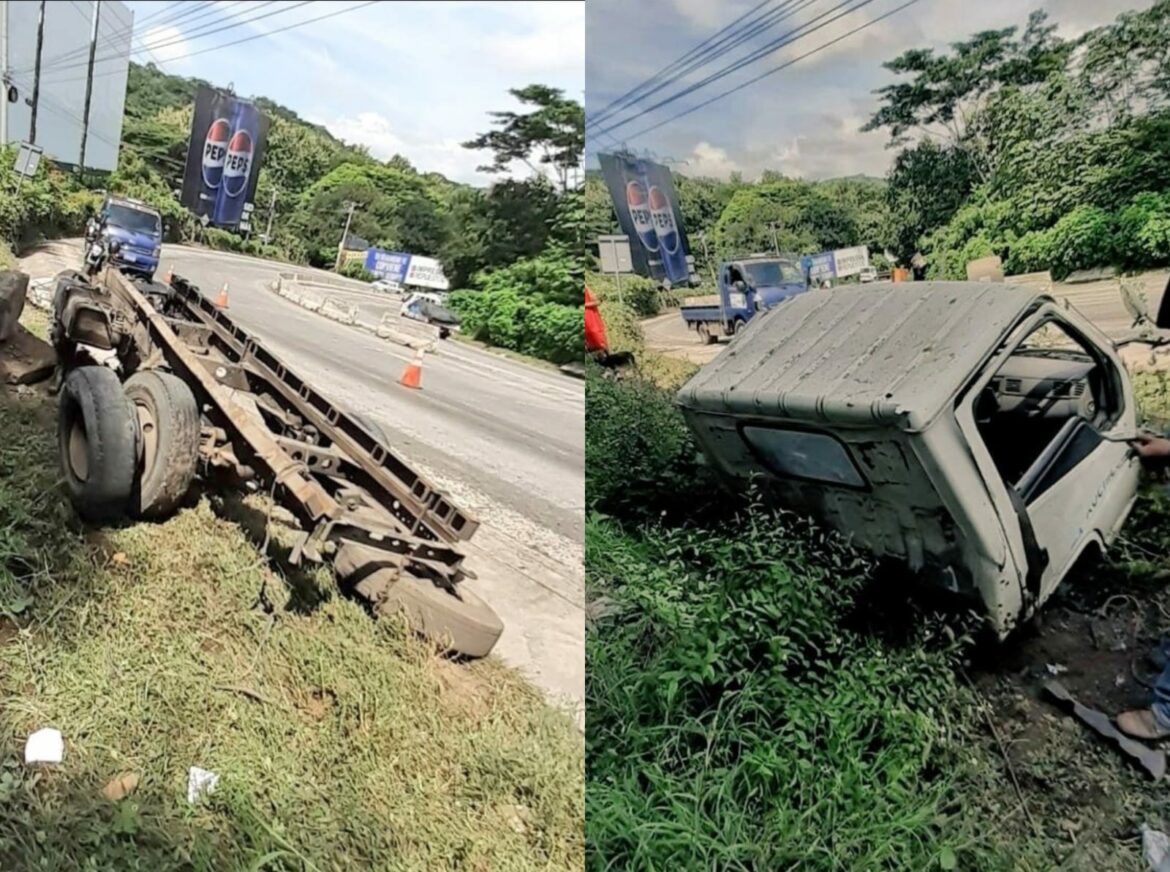 Excesiva velocidad causa aparatoso accidente de tránsito en la carretera al Puerto de La Libertad