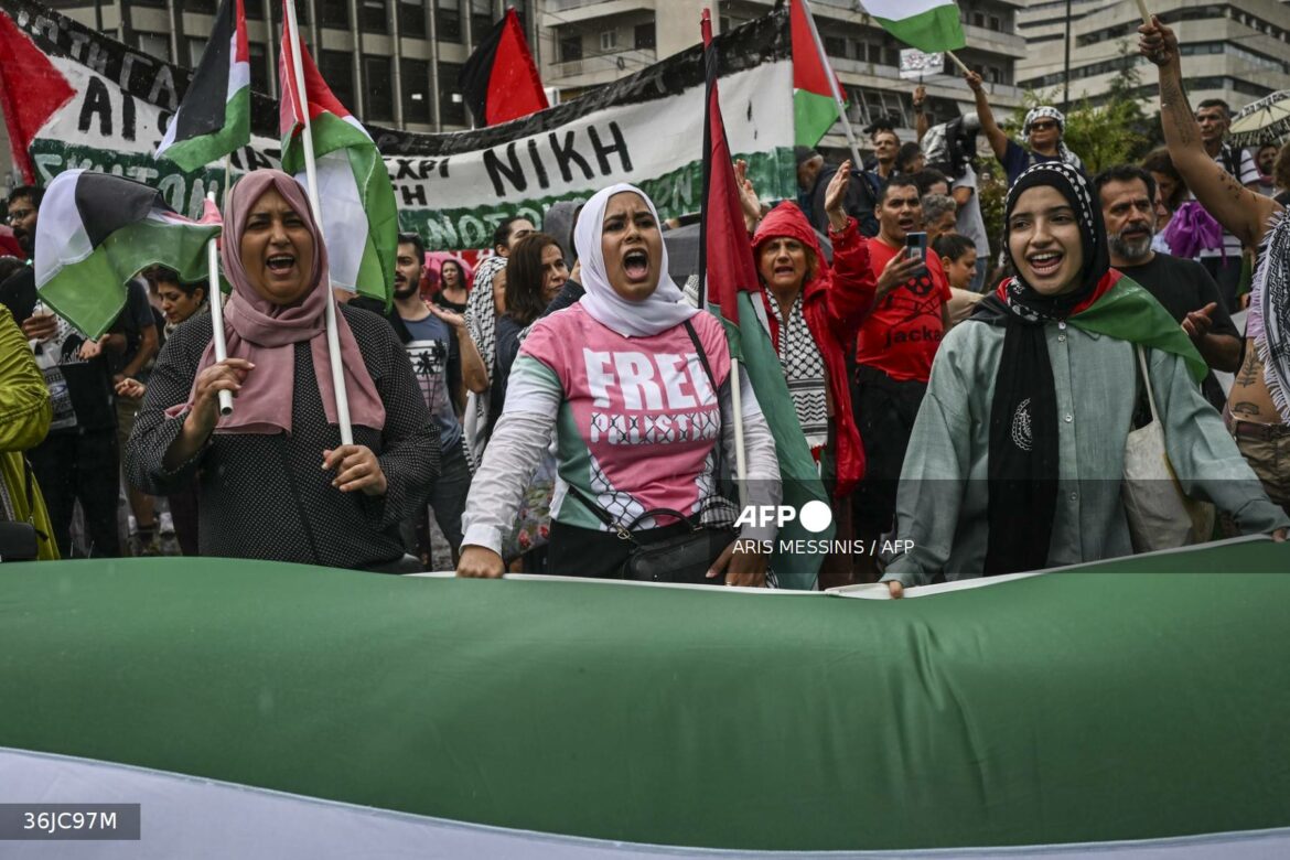 Miles marchan en apoyo a Gaza en varias ciudades, un año después del 7 de octubre
