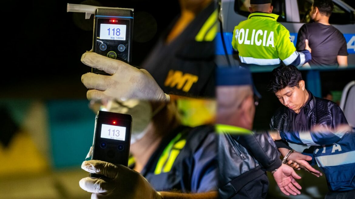 VMT detuvo y sacó de circulación a dos conductores alcoholizados en la madrugada del sábado