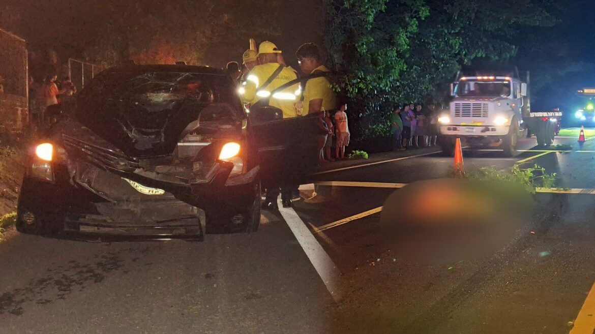 Hombre atropellado en carretera Panamericana, Sonsonate; conductor responsable se queda en escena de la tragedia