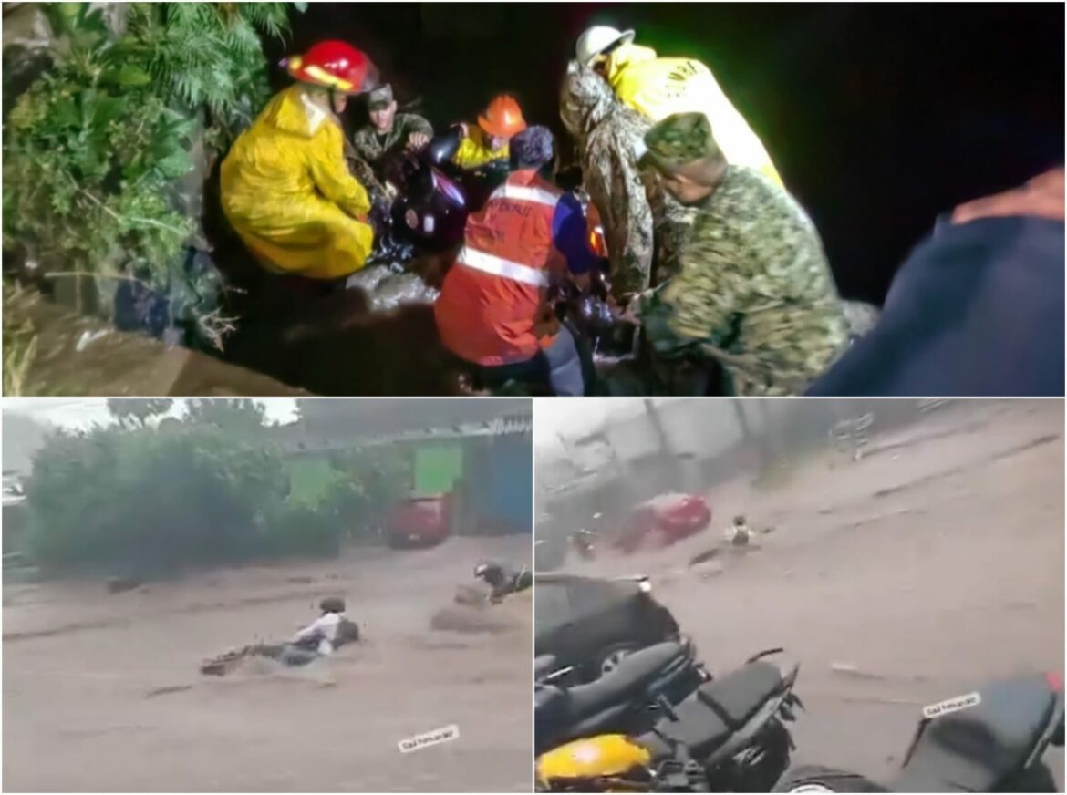 Fuerte lluvia causa inundaciones en Santa Ana y motociclista fue arrastrada por una corriente