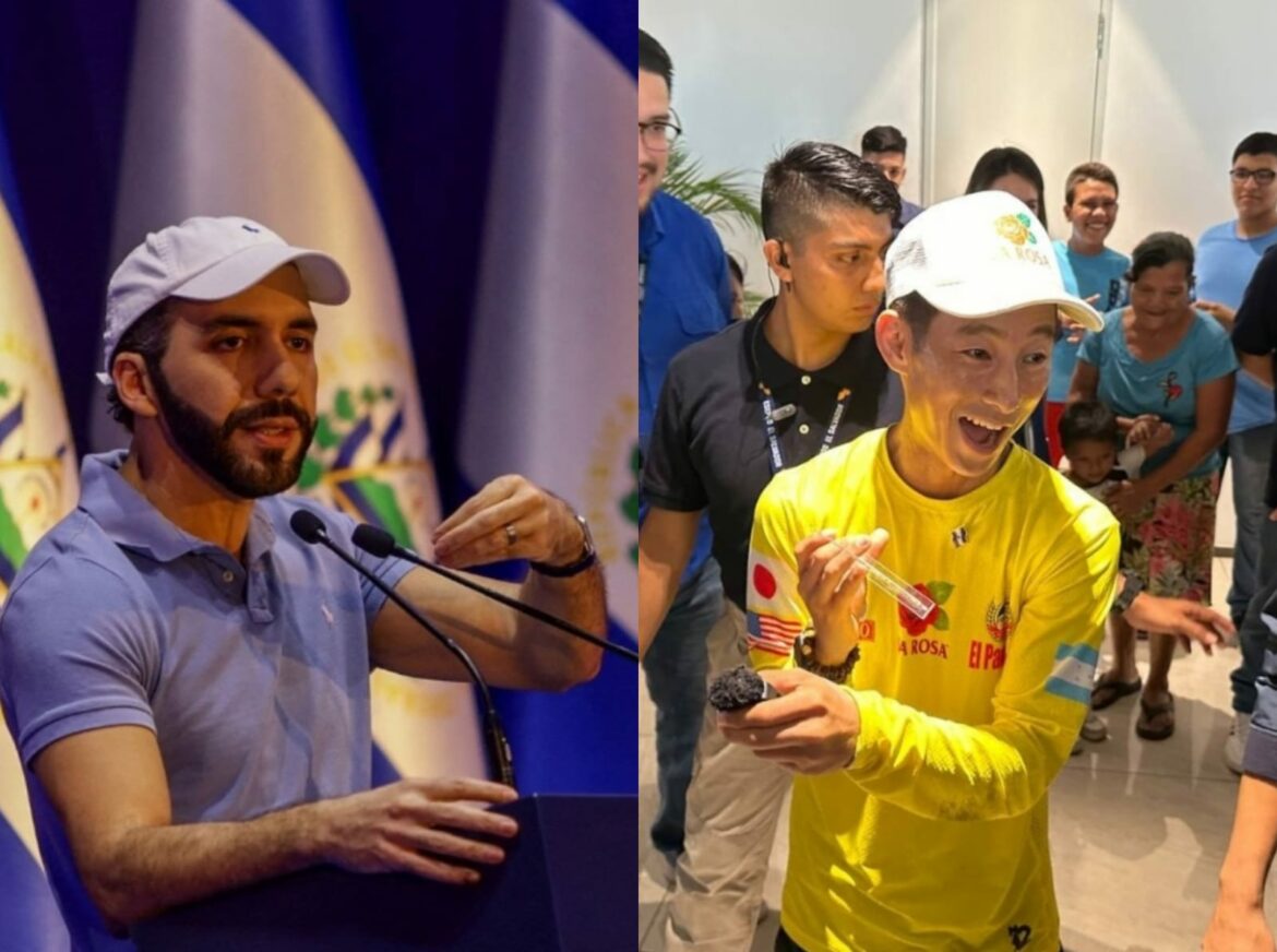 Bukele dona dos bitcoin al youtuber Fujiyama, quien está recaudando dinero para construir escuelas en Honduras
