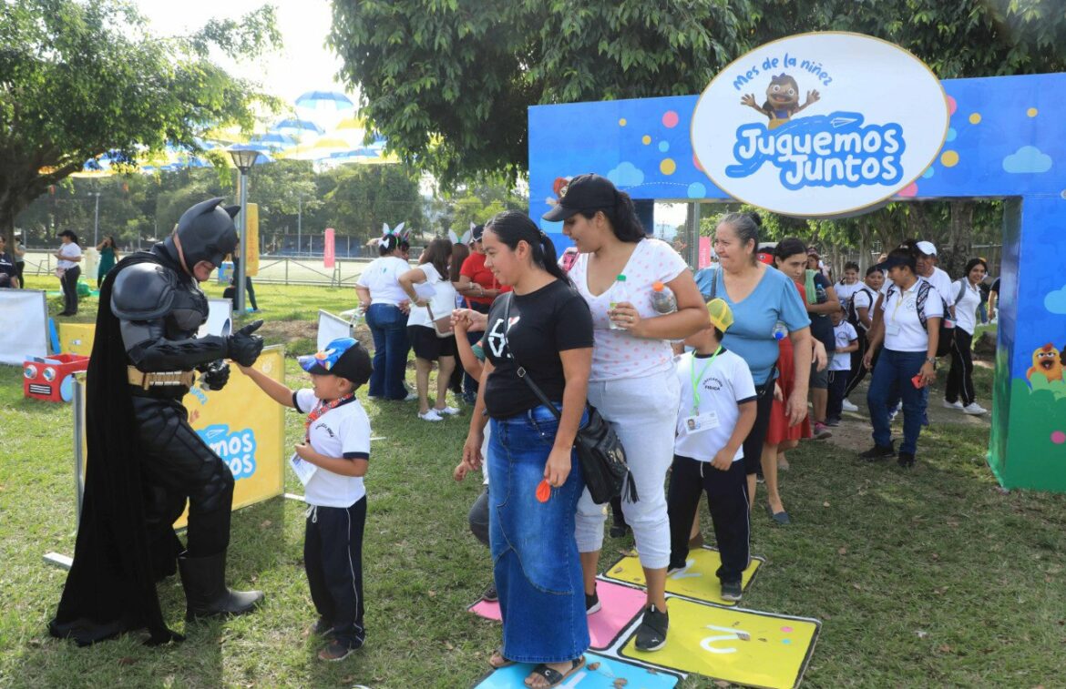 Instituto Crecer Juntos cierra el mes de la niñez con una jornada de juegos en el parque El Cafetalón