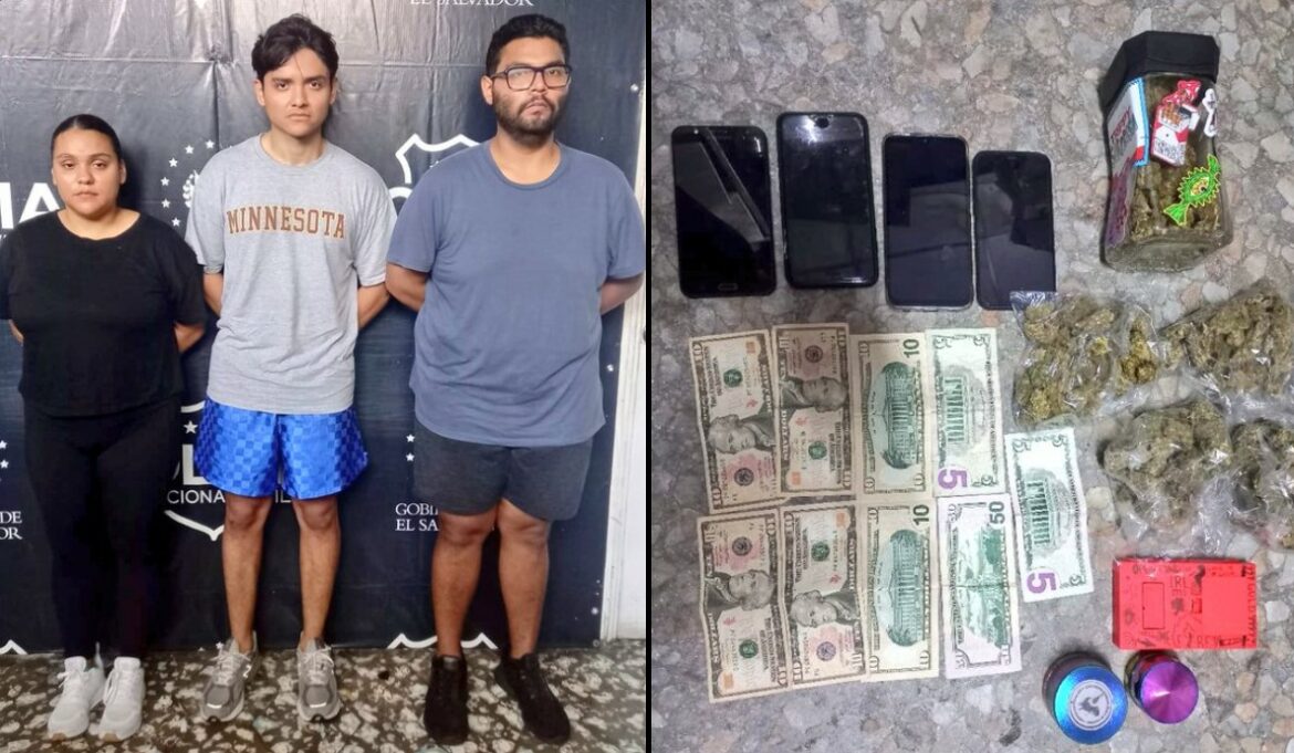 Tres sujetos que tenían bajo su posesión droga fueron capturados por la PNC
