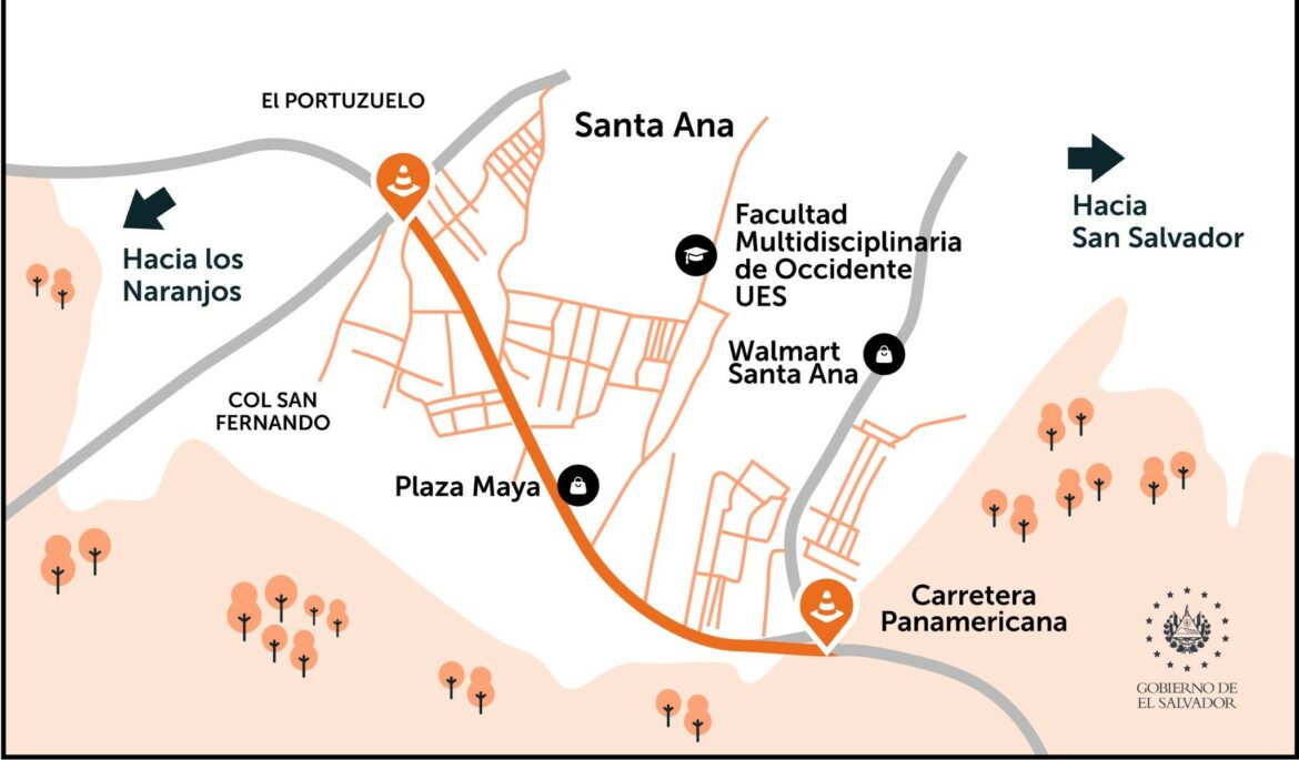 Paso restringido por 29 días en el tramo entre El Trébol y el desvío a Los Naranjos en Santa Ana