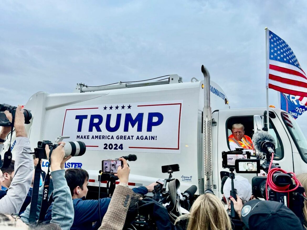 «¿Qué les parece mi camión de basura?», la frase que combinó una necesidad esencial con un desliz político y selló un brillante cierre de campaña para el presidente electo de EE.UU., Donald Trump
