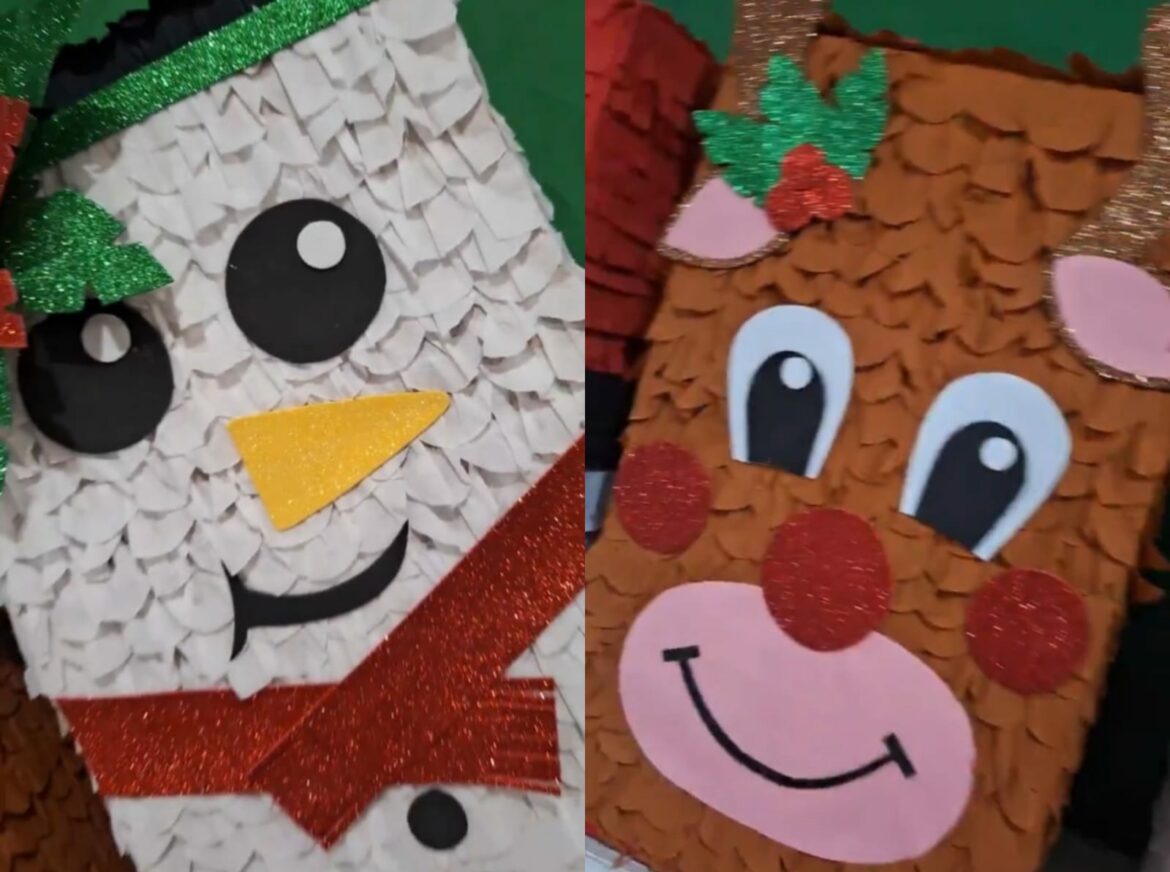 Equipo del diputado Carballo siguen elaborando más piñatas para «llevar felicidad a los niños en esta Navidad»