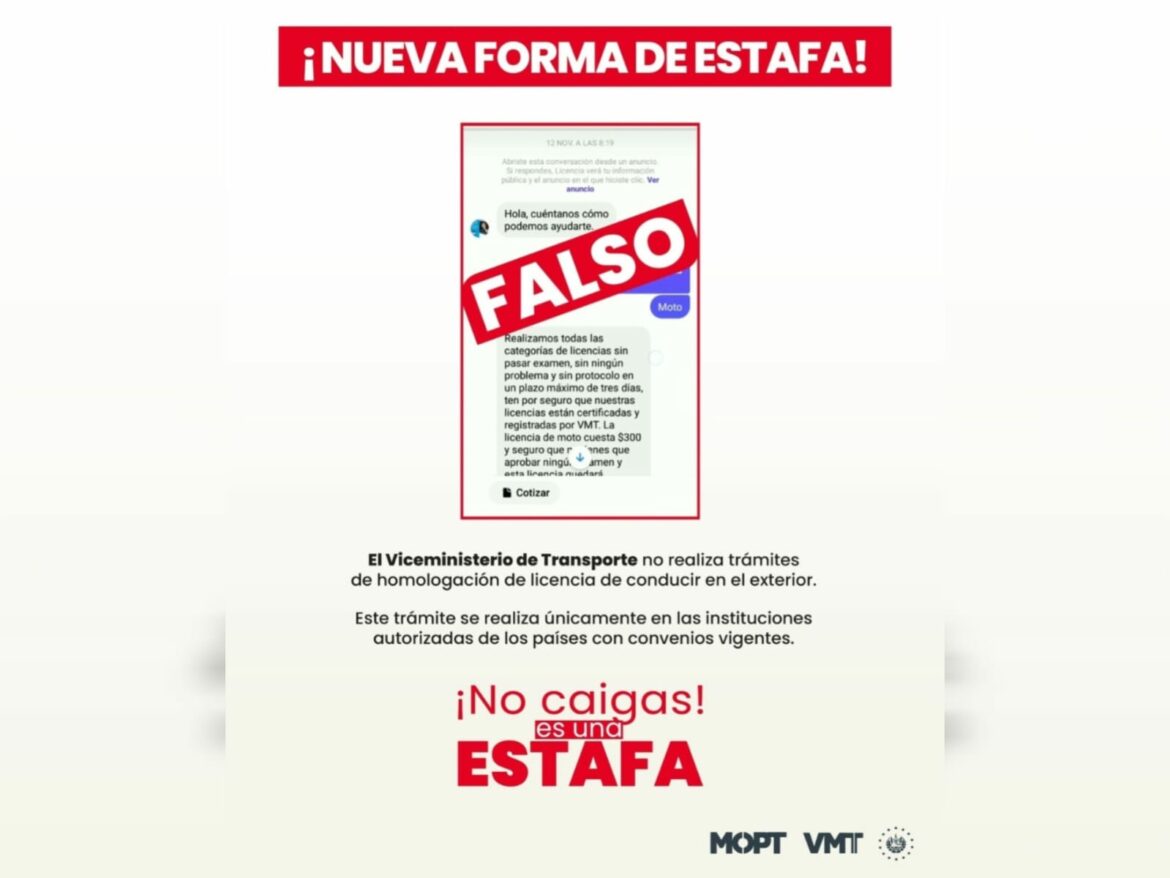 VMT alerta de estafa con trámites de licencia de conducir en el extranjero