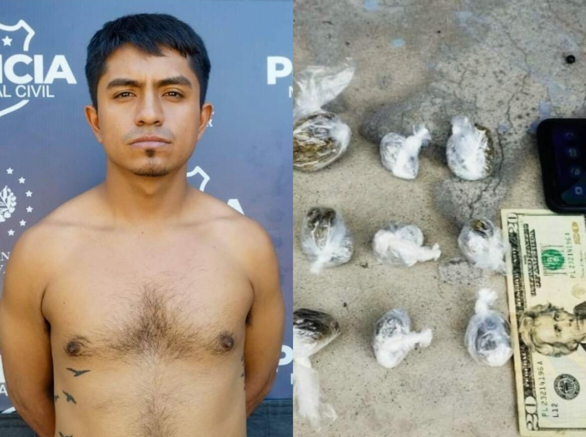 Detienen a sujeto con varias porciones de marihuana en San Martín