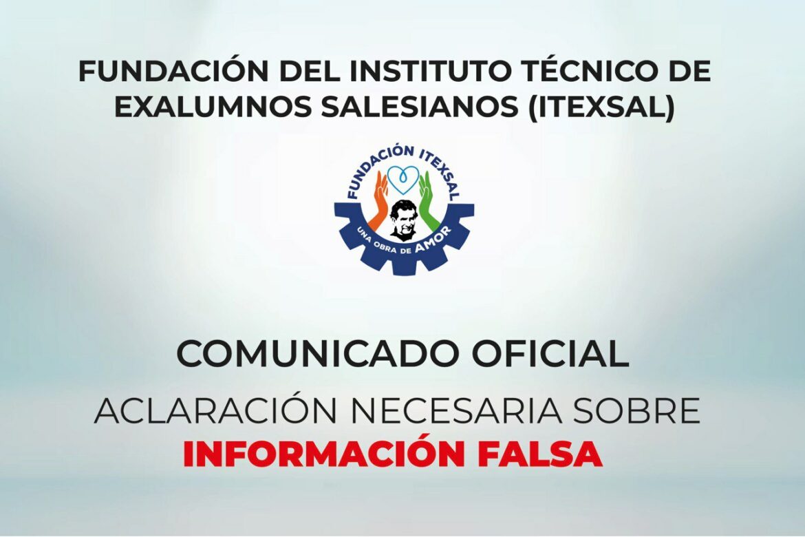 «Completamente FALSO» el listado que está siendo divulgado como la supuesta actual Junta Directiva del ITEXSAL, desmintió la institución