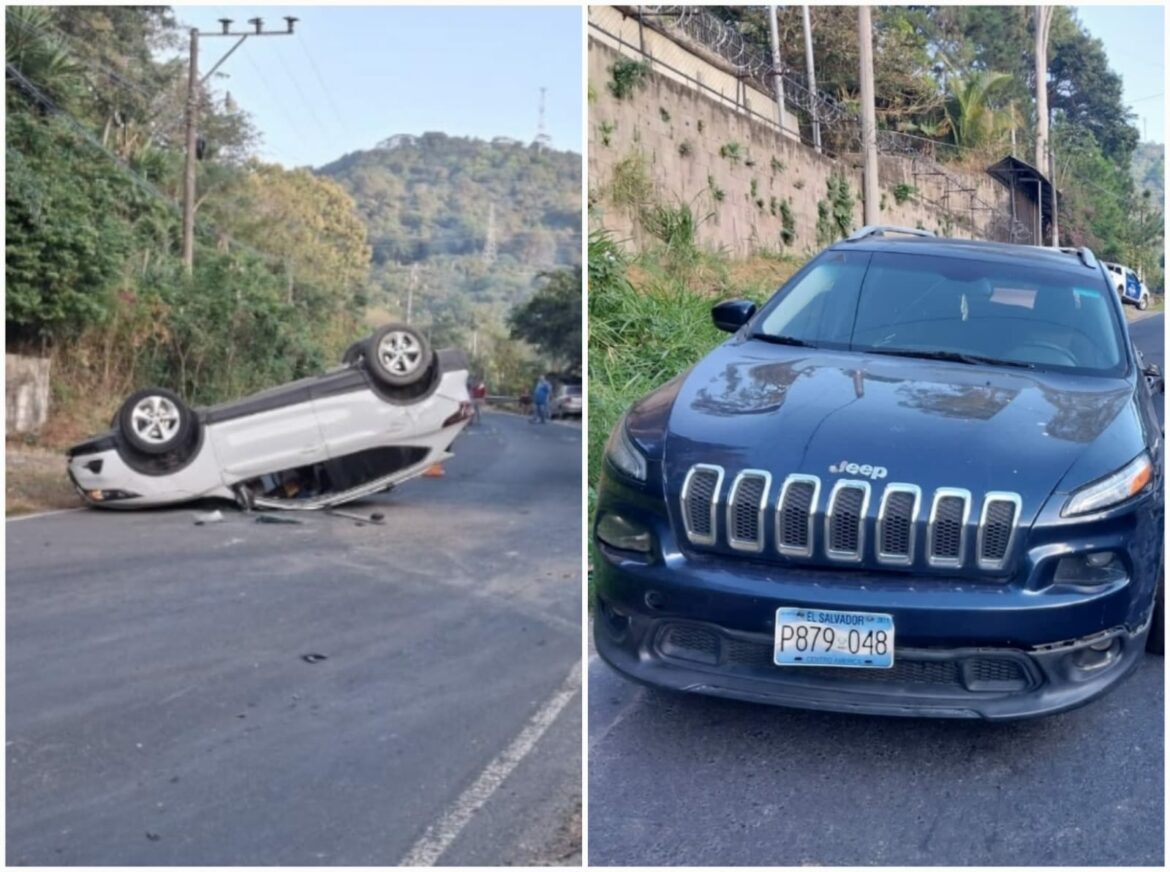 Una persona resultó lesionada en un accidente de tránsito registrado en la carretera hacía Panchimalco