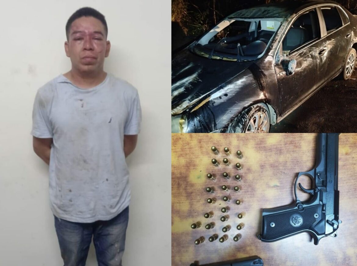 Sujeto en estado de ebriedad que chocó contra negocios fue detenido por la PNC