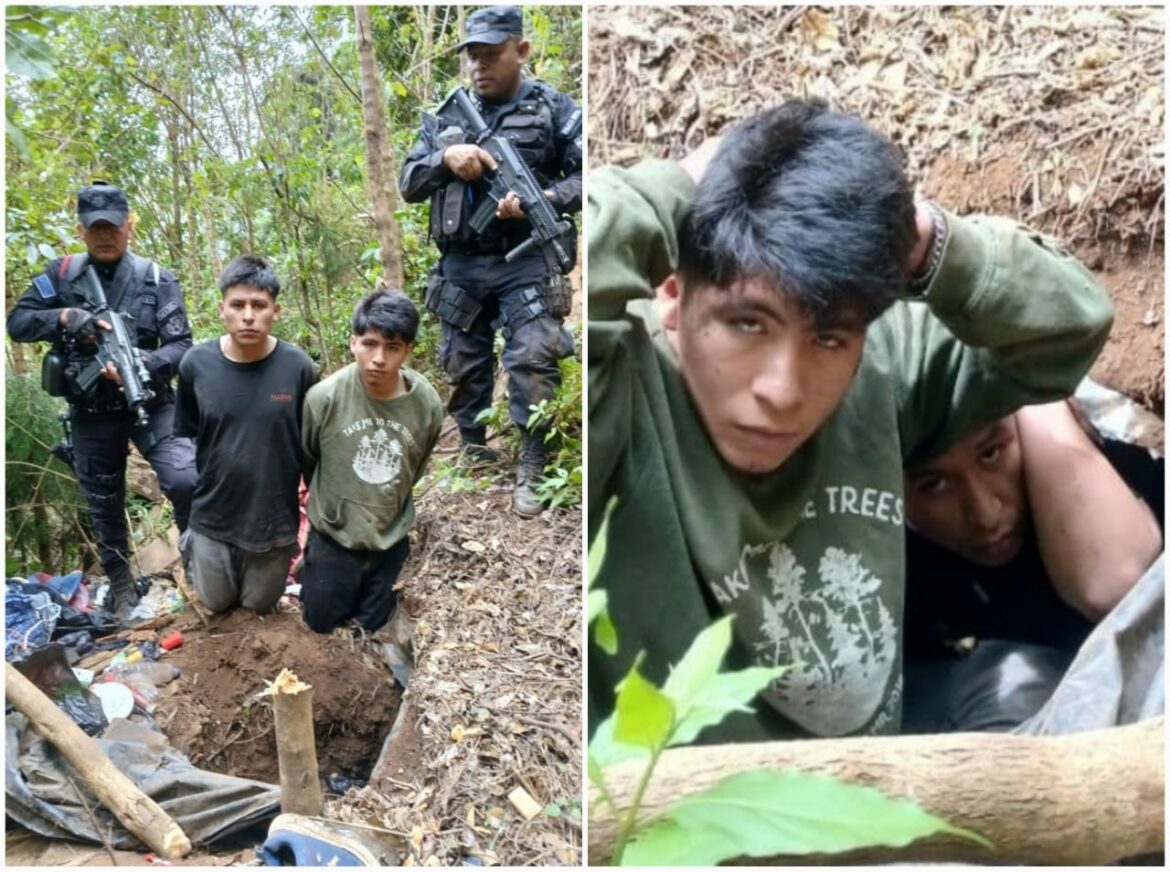 Detienen a dos pandilleros que se escondían debajo de la tierra en Juayúa, Sonsonate