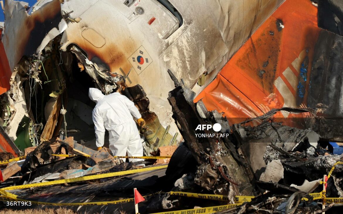 Corea del Sur envía a Estados Unidos una caja negra del avión accidentado