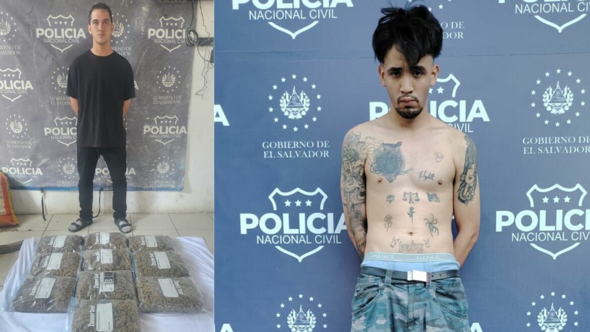 La PNC arrestó a dos miembros de la 18 acusados de tráfico ilícito de droga