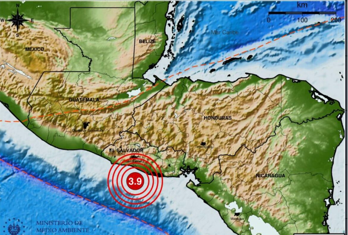 Sismo de magnitud 3.9 frente a la costa de La Paz