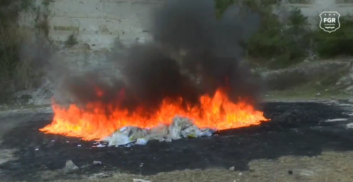Destruyen droga valorada en más de $83 mil relaciona a 57 decomisos realizados en San Salvador y Santa Ana