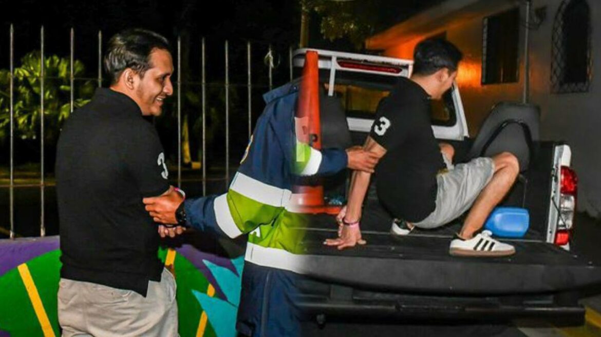 Detienen a sujeto que intentó huir de un retén en Santa Tecla
