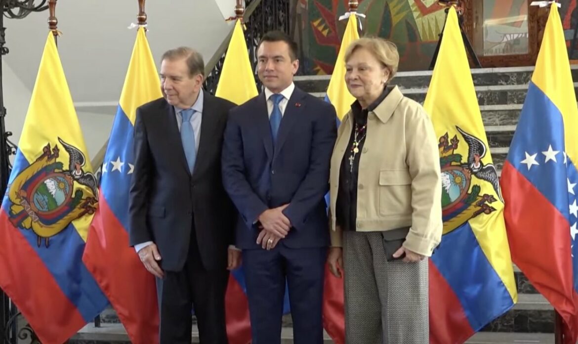 Daniel Noboa recibe a Edmundo González como presidente electo de Venezuela