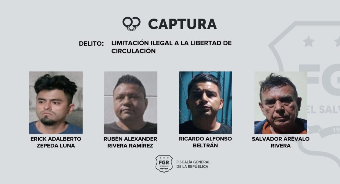 Capturados pandilleros de la MS que amenazaron a familia para que abandonara su vivienda en San Marcos